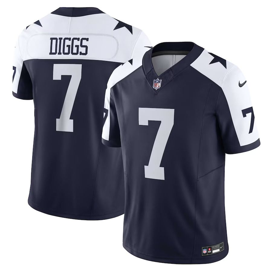 Men Dallas Cowboys #7 Trevon Diggs Nike Navy Vapor F.U.S.E. Limited NFL Jerseys->dallas cowboys->NFL Jersey